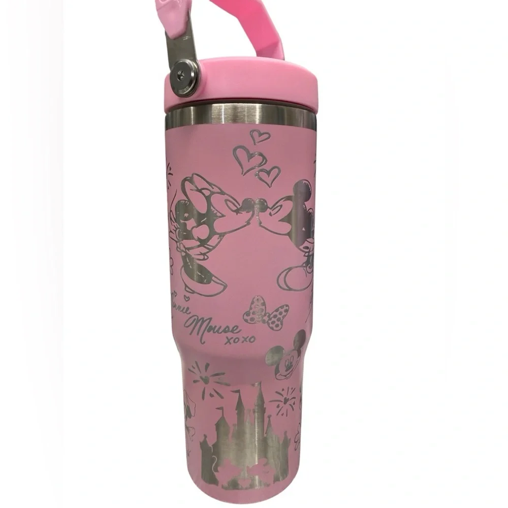 32oz Mickey and Minne Laser Engraved Tumbler. New - Picture 2 of 4